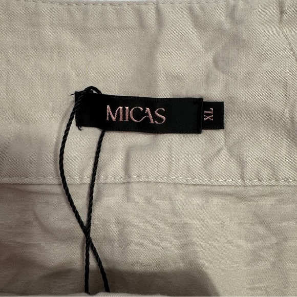MICAS Utility Cargo Mini Skirt Beige XL – Y2K Street Style, Adjustable Waist - Picture 8 of 9